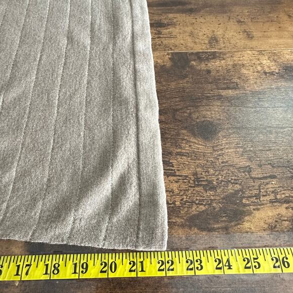 Banana Republic Fine Merino Wool Sweater Large Tan Gold Stripe Quiet Luxury EUC - Picture 4 of 8